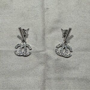 Silver Crystal Earrings Classic Design